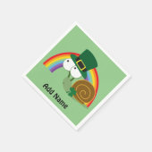 Niedlich Leprechaun Snail Serviette (Ecke)