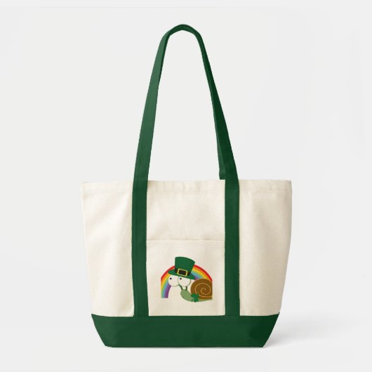 Niedlich Leprechaun Snail Tragetasche (Vorne)