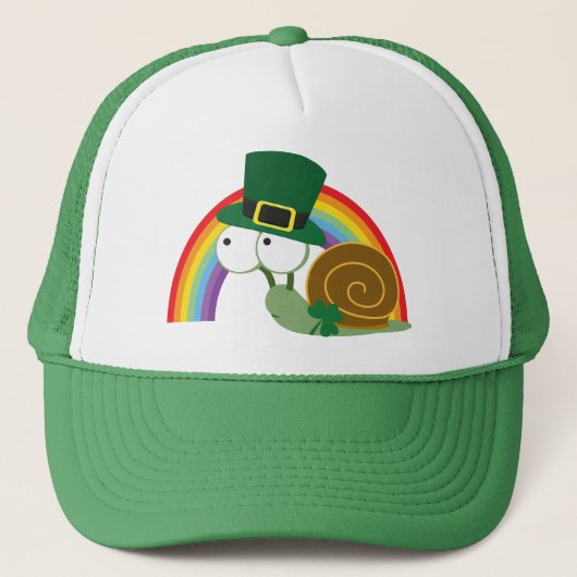 Niedlich Leprechaun Snail Truckerkappe (Vorderseite)