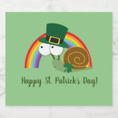 Niedlich Leprechaun St. Patrick's Day Snail Bierflaschenetikett (Einzelnes Label)