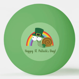 Niedlich Leprechaun St. Patrick's Day Snail Tischtennisball
