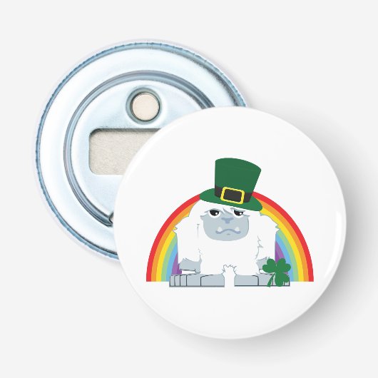 Niedlich Leprechaun Yeti Flaschenöffner (Vorderseite)