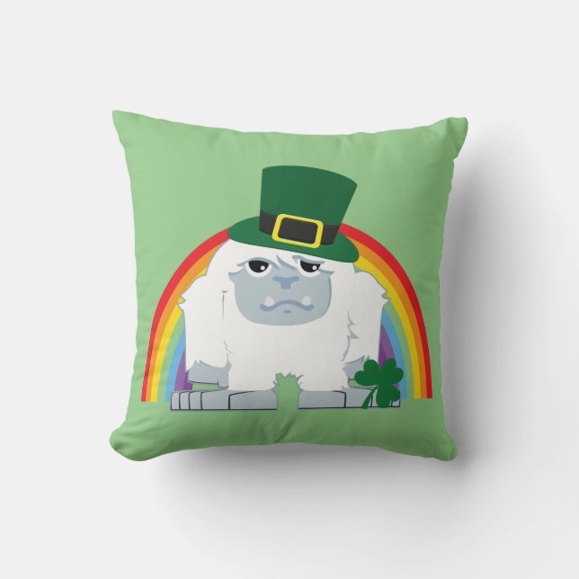 Niedlich Leprechaun Yeti Kissen (Vorderseite)