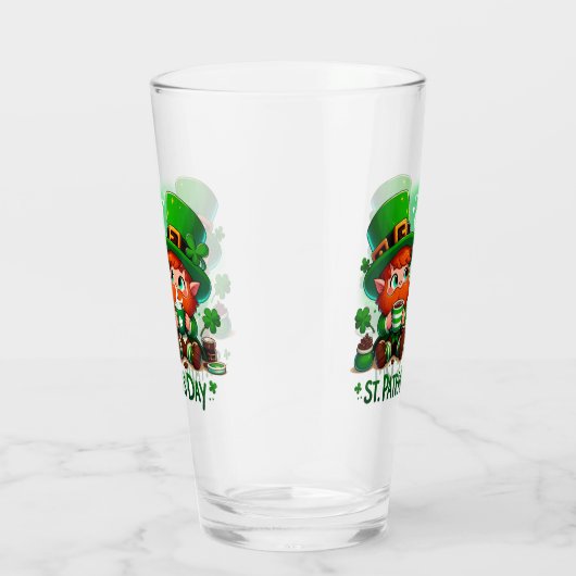 Niedlich Leprechauns St Patricks Day Glas (Rechts)