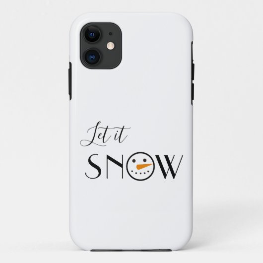 Niedlich Let it Snow Snowman Case-Mate iPhone Hülle (Rückseite)
