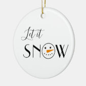 Niedlich Let it Snow Snowman Keramik Ornament (Links)