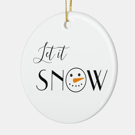 Niedlich Let it Snow Snowman Keramik Ornament (Links)