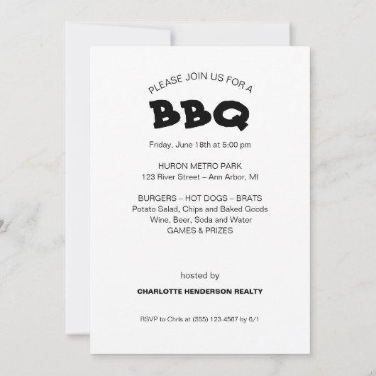 Niedlich Let's Ketchup GRILLEN Party Einladung (Rückseite)