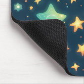 Niedlich leuchtende Sterne in blau Mousepad (Ecke)