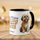 Niedlich Lhasa Apso Sie meinen Schwanz Wag Tasse