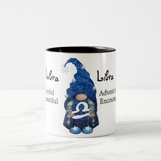 Niedlich Libra Gnome Zodiac-Zeichen Zweifarbige Tasse (Mittel)
