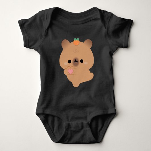 Niedlich Liebe Capybara Baby Strampler (Vorderseite)