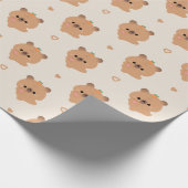 Niedlich Liebe Capybara Geschenkpapier (Ecke)