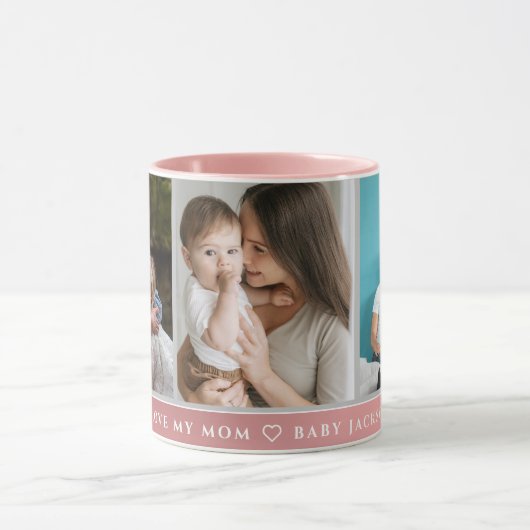 Niedlich, LIEBE DU MAMA Happy Mother Day Foto Tasse (Zentrum)