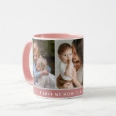 Niedlich, LIEBE DU MAMA Happy Mother Day Foto Tasse (Vorderseite Links)