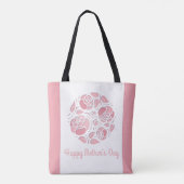 Niedlich Liebe du Mama Rosa Weiße Muttertag Tasche (Rückseite)