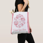 Niedlich Liebe du Mama Rosa Weiße Muttertag Tasche (Von Nahem)