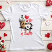Niedlich LIEBE ich dir einen Latte-Kaffee T-Shirt