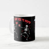 Niedlich Liebe ich Sie zum Valloween Valentinstag Kaffeetasse (Vorderseite Links)