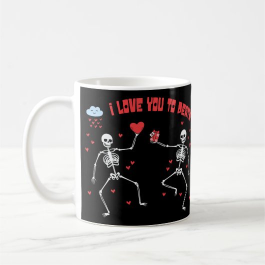 Niedlich Liebe ich Sie zum Valloween Valentinstag Kaffeetasse (Links)