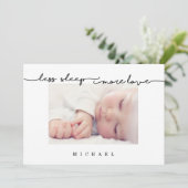 NIEDLICH | Liebende Geburtsankündigungskarte ・ Zit Ankündigung (Stehend Vorderseite)