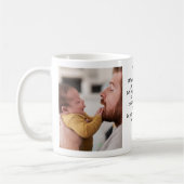 Niedlich Lieber Daddy Gedicht 2-Foto Kaffeetasse (Links)
