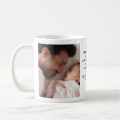 Niedlich Lieber Daddy Gedicht 2-Foto Kaffeetasse (Links)