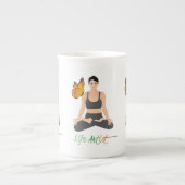 Niedlich Life Artist Slogan Butterfly Yoga Inspira Porzellantasse (Vorderseite)