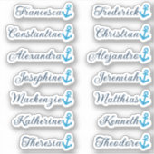 Niedlich Light Blue Anchor 14 benutzerdefinierte G Aufkleber (Vorderseite)