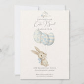 Niedlich Light Blue Baby Bunny Osterfest Einladung (Vorderseite)