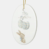 Niedlich Light Blue Baby Bunny Osterfest Keramik Ornament (Links)