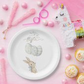 Niedlich Light Blue Baby Bunny Osterfest Pappteller (Party)