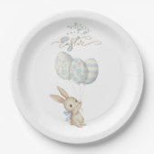 Niedlich Light Blue Baby Bunny Osterfest Pappteller (Vorderseite)