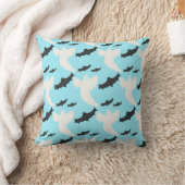 Niedlich Light Blue Ghosts Bats Halloween-Kissen Kissen (Decke)