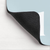Niedlich Light Blue Monogram Initial Mousepad (Ecke)