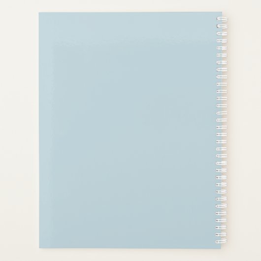 Niedlich Light Blue School Planer (Rückseite)
