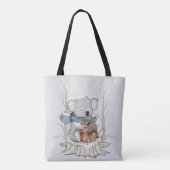 Niedlich Light Gray Koala Winter Schneefall Tasche (Rückseite)