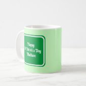Niedlich Light Green Happy St Patricks Day Coffee  Kaffeetasse (Vorderseite Links)