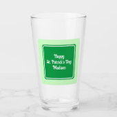 Niedlich Light Green Happy St Patricks Day Glass Glas (Vorderseite)