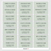 Niedlich Light Green Wedding Guest Address Labels (Blatt)