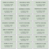 Niedlich Light Green Wedding Guest Address Labels (Vorderseite)