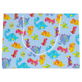 Niedlich Light Pastel Blue Baby Dinosaur Geburtsta Große Geschenktüte