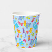 Niedlich Light Pastel Blue Baby Dinosaur Geburtsta Pappbecher (Rechts)