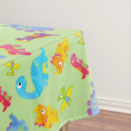 Niedlich Light Pastel Green Baby Dinosaur Geburtst Tischdecke