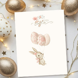 Niedlich Light Pink Baby Bunny Osterfest Feiertagspostkarte
