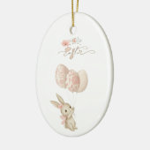 Niedlich Light Pink Baby Bunny Osterfest Keramik Ornament (Links)