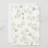 Niedlich Light Pink Baby Bunny Ostergeburt Einladung (Rückseite)