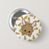 Niedlich Lil' Bunny Button (Vorne & Hinten)