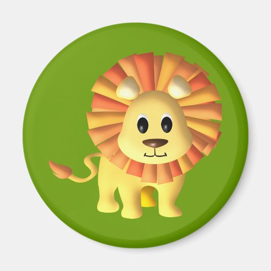 Niedlich Lil Lion Magnet (Vorne)
