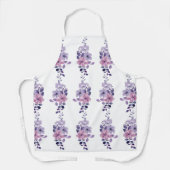 Niedlich Lila Blume Schürze (Vorderseite)